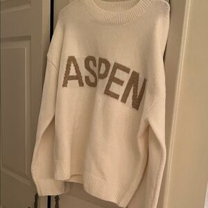 English Factory Cream and Brown Aspen Sweater